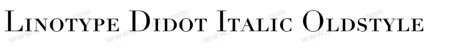 Linotype Didot Italic Oldstyle Figures字体转换